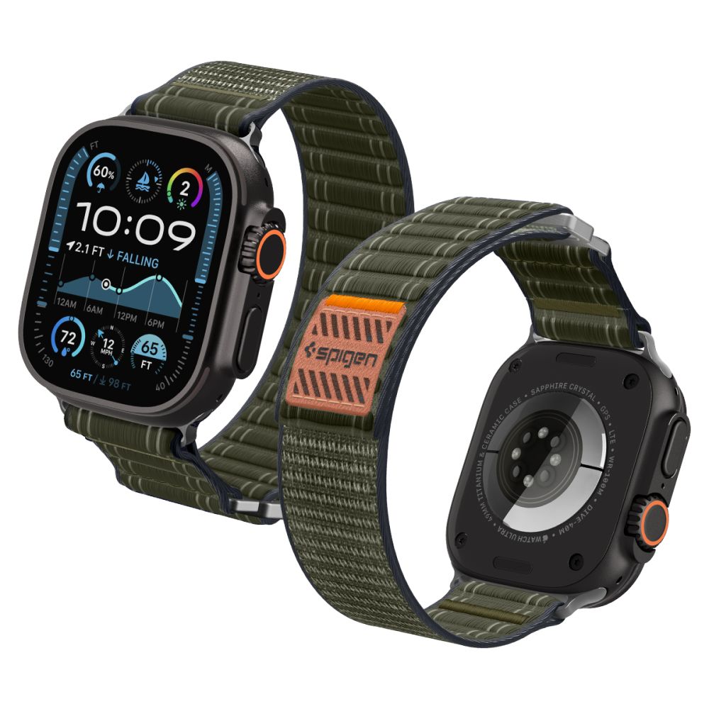 SPIGEN WBF0 rihm APPLE WATCH 8 / 9 / 10 / 11 / SE / ULTRA (44 / 45 / 46 / 49 MM) roheline