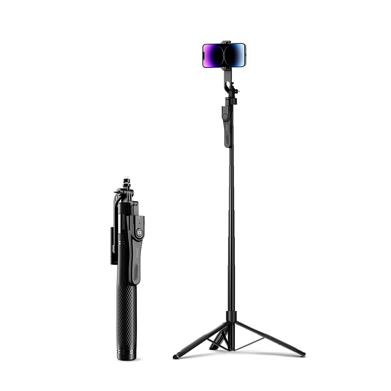 Selfipulk Orico SPM215 1/4 tolli statiiv telefoni kaamerale 360 kraadi pööramisega Bluetooth 5.2 - must