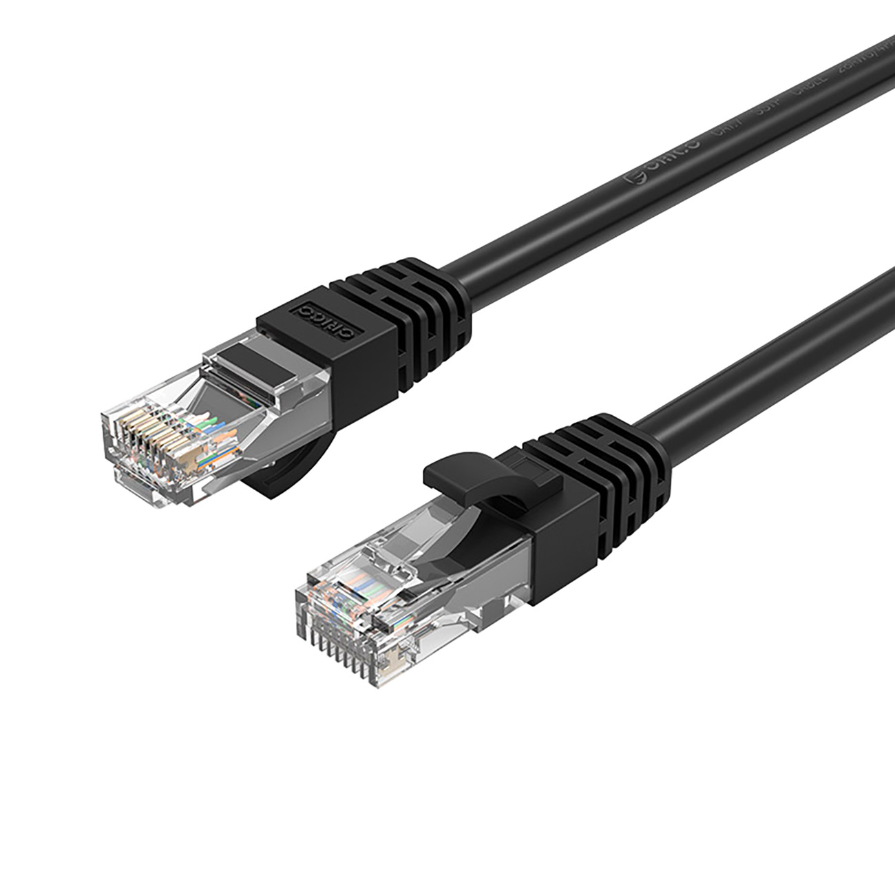Orico PUG-C6 CAT6 1000Mbps RJ45 Ethernet võrgukaabel LAN ümmargune 20m - must