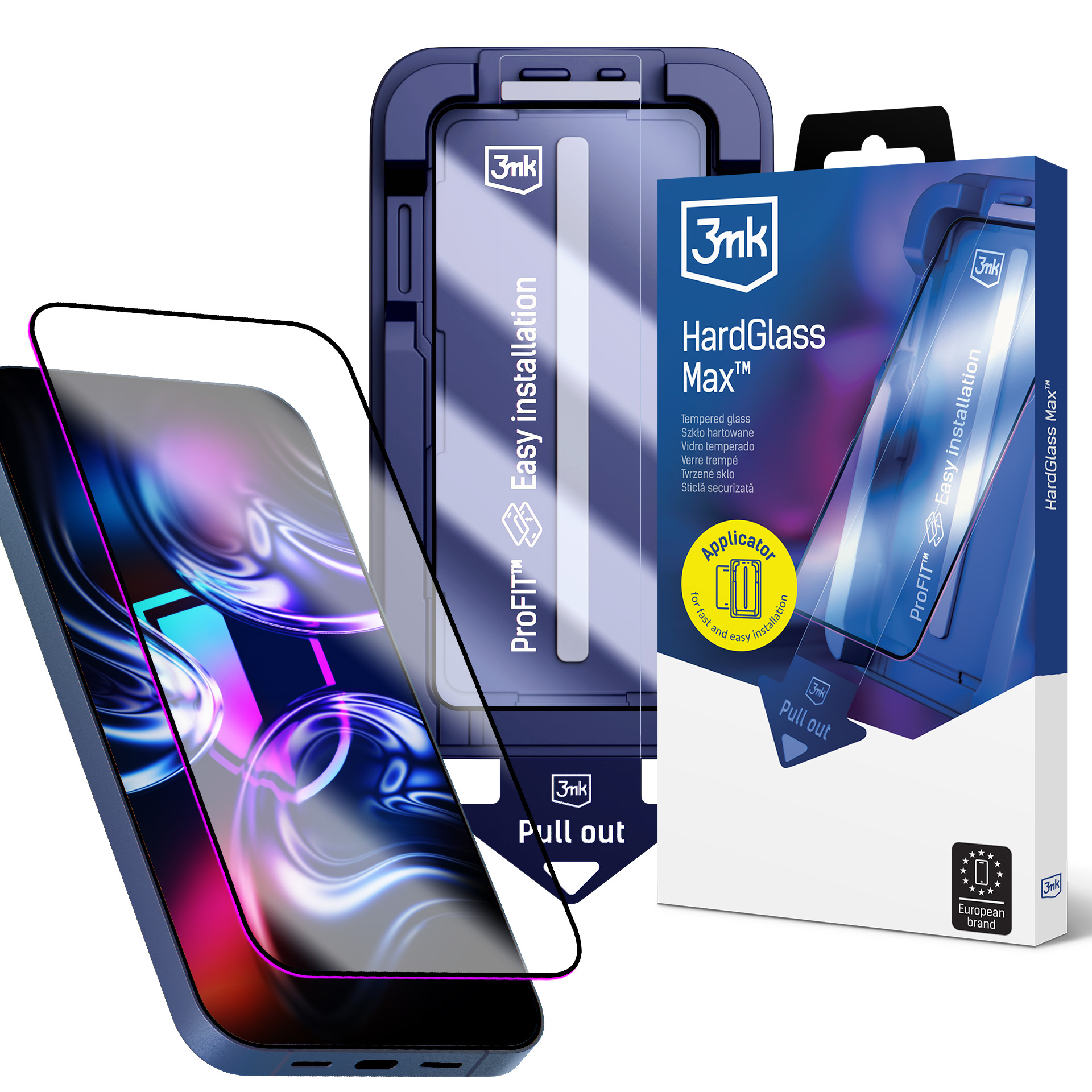 3mk HardGlass Max tempered glass for iPhone 15 / 16