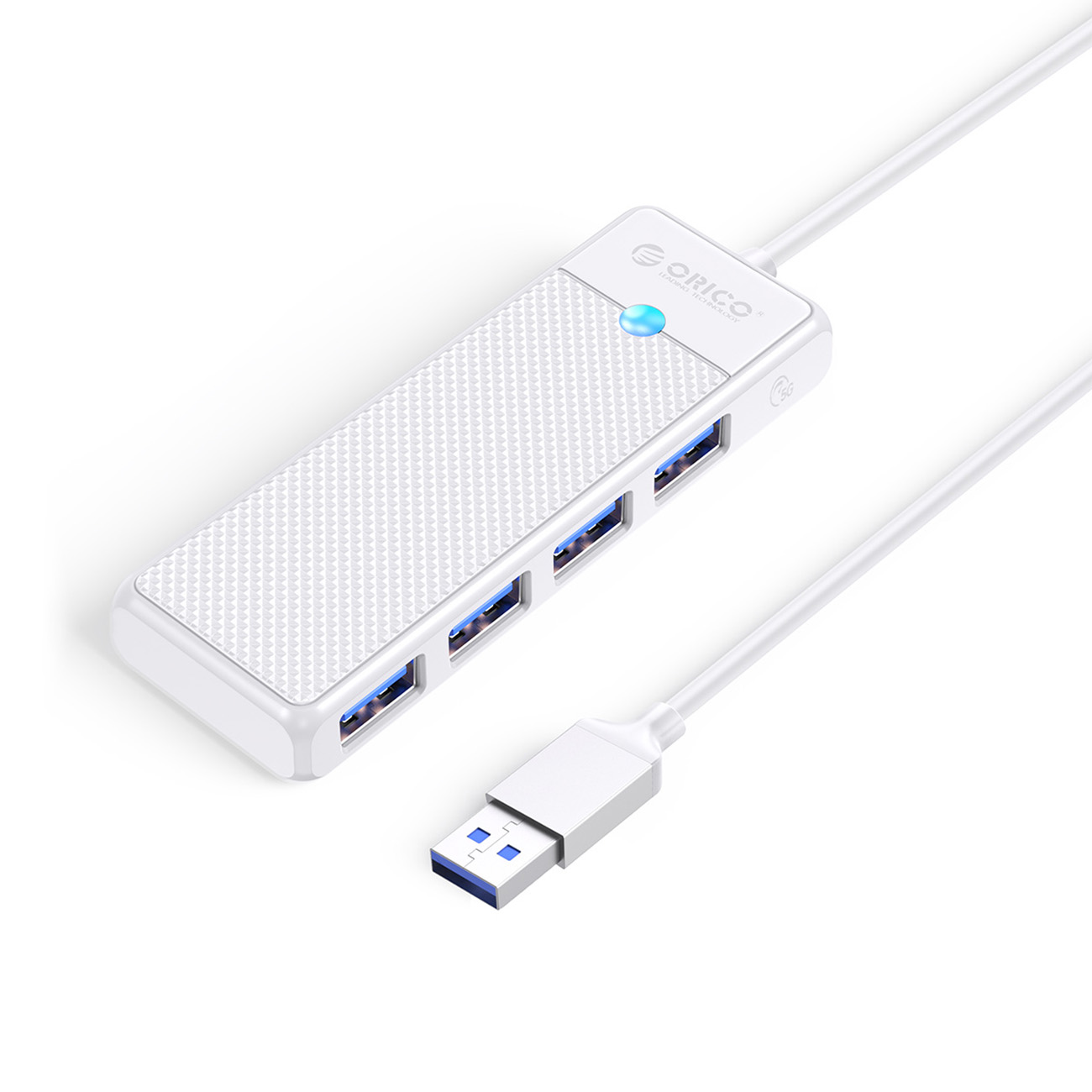 Orico PAPW4A-U3 USB Hub 4-port 4x USB-A 3.0 0.15 m - white