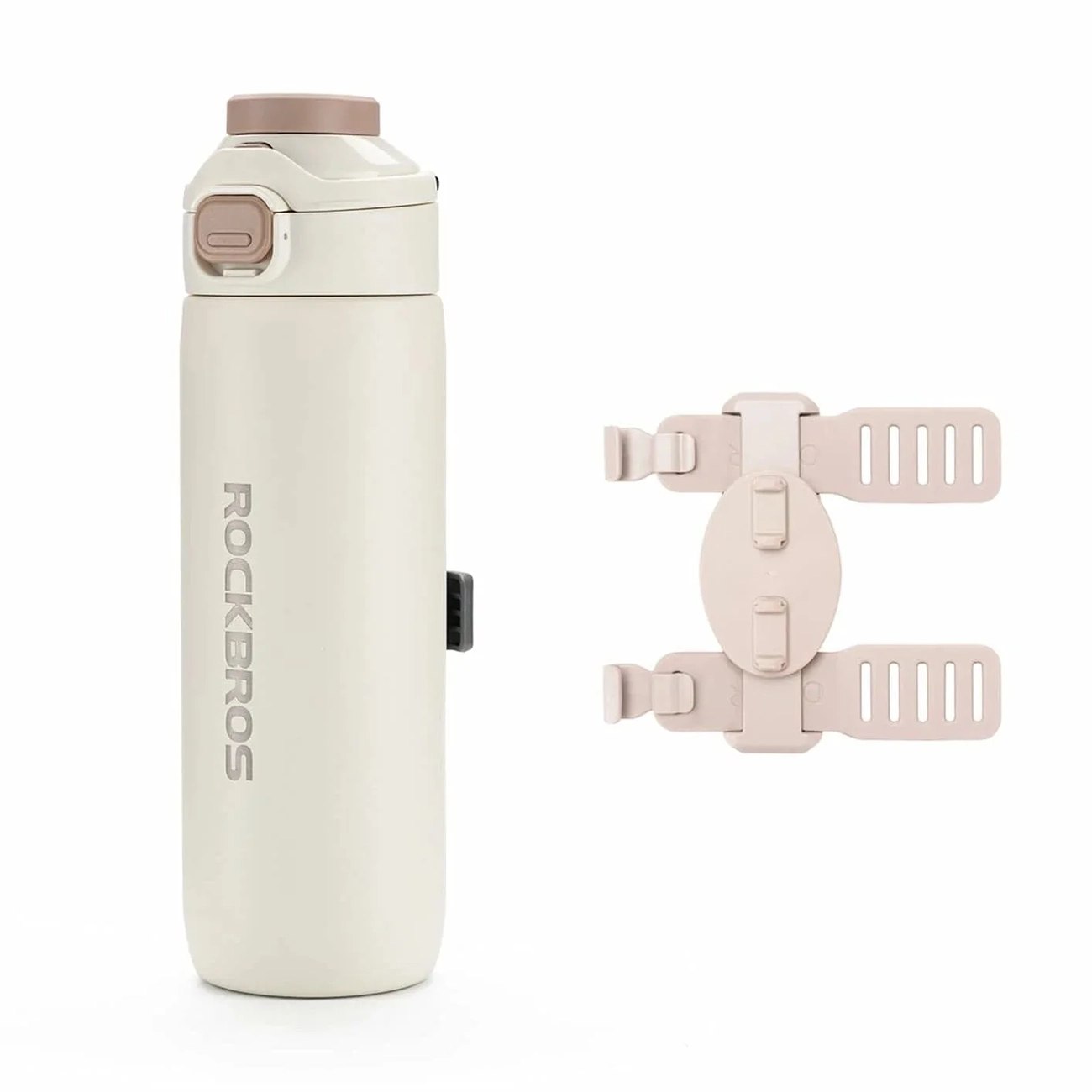 Rockbros S550H-1 700 ml termospudel magnetilise hoidiku ja kinnitusrihmaga - beež