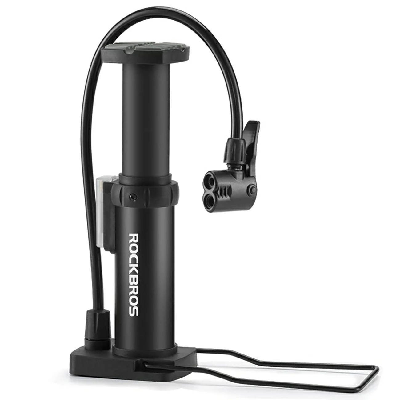 Rockbros 4522L ülikerge jalaga kasutatav jalgrattapump – must