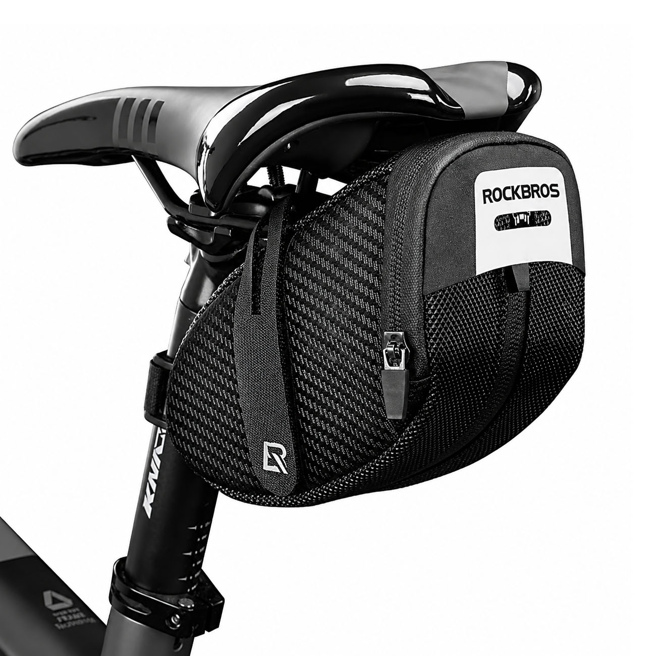 Rockbros B74 jalgratta sadulakott 0.75L - must