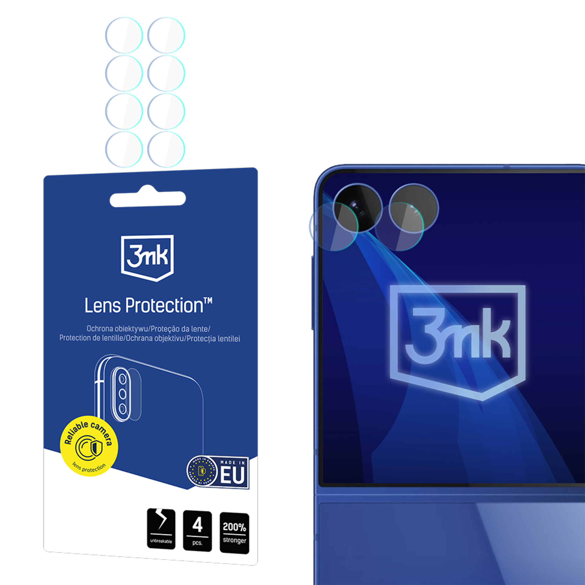 3mk Lens Protection™ Hybrid Camera Lens Glass for Samsung Galaxy Z Flip 8