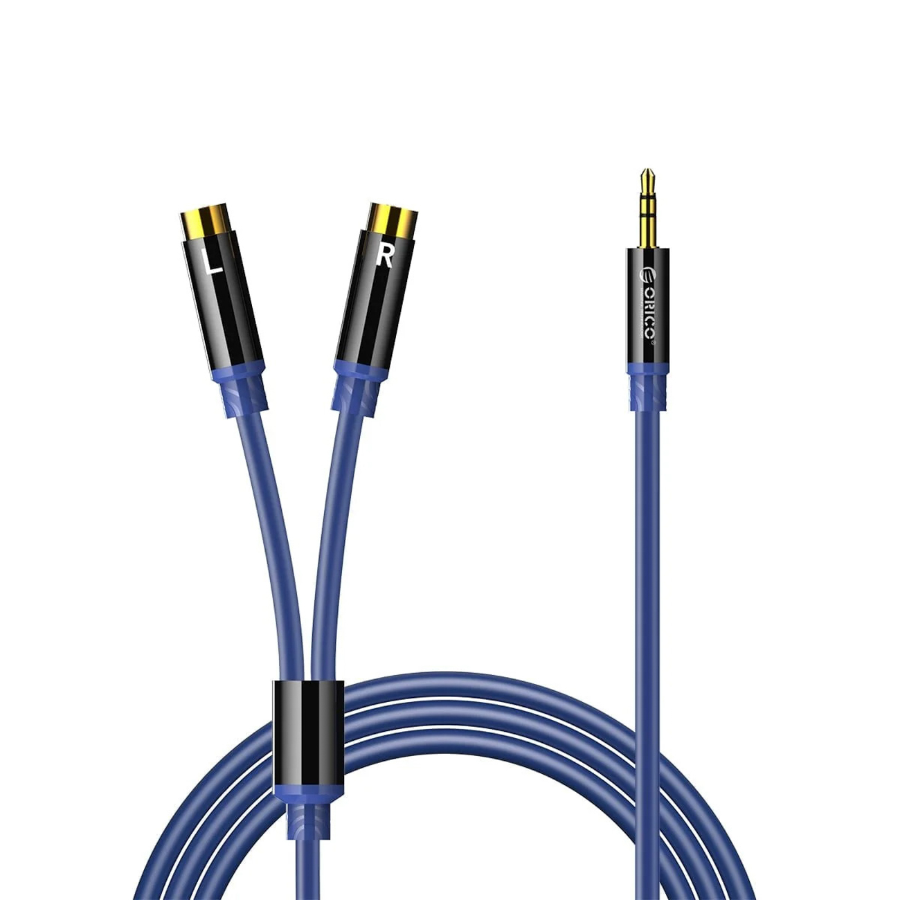 Orico AXRF audio cable mini jack 3.5 mm to 2x RCA female 2 m - blue