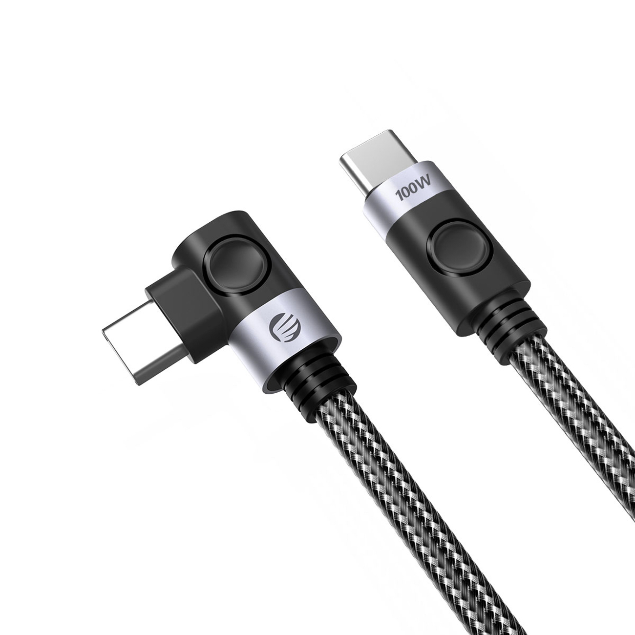 Orico C2C nurga USB-C–USB-C PD, 100 W kaabel, 0,5 m – must