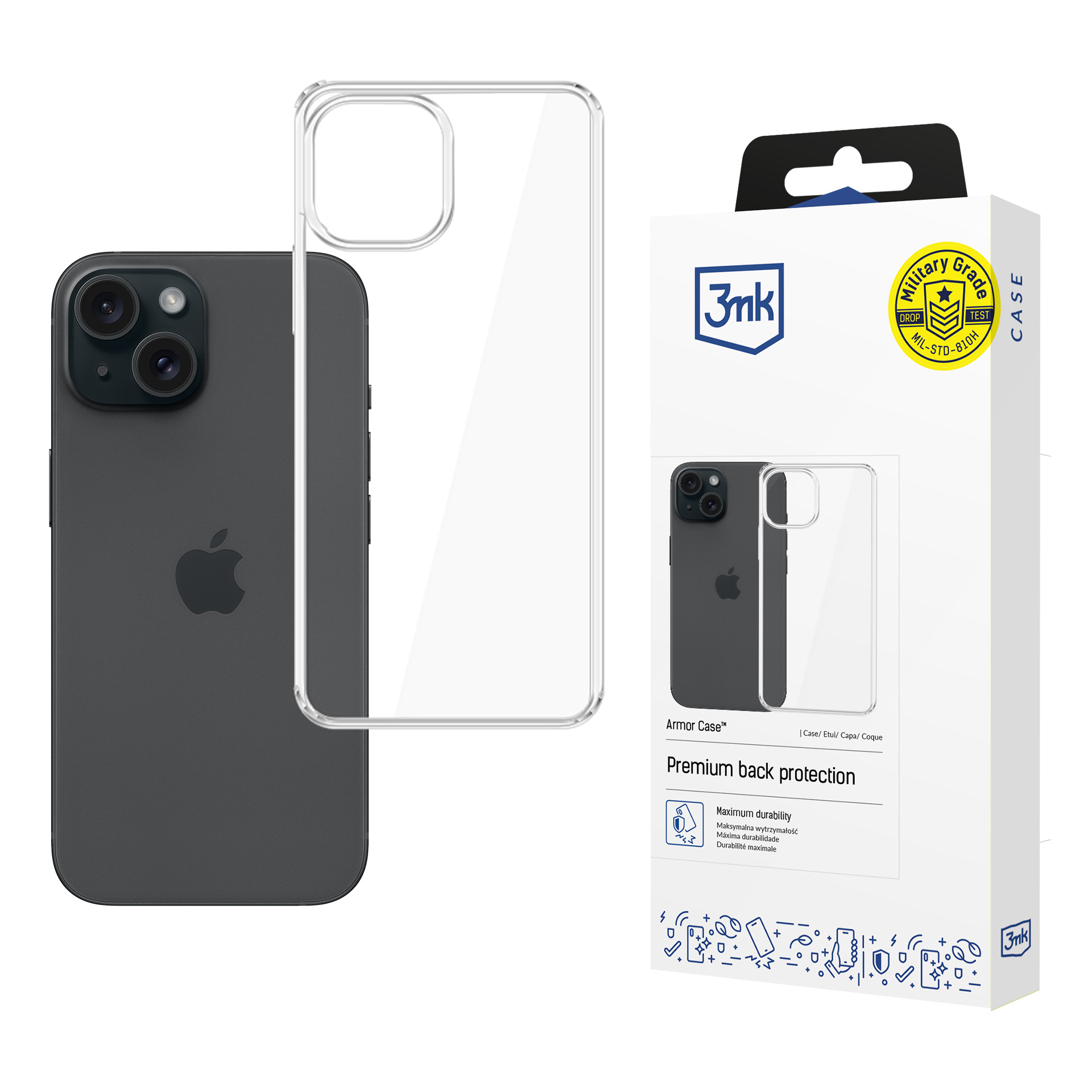 3mk Armor Case for iPhone 13 / 14 - transparent