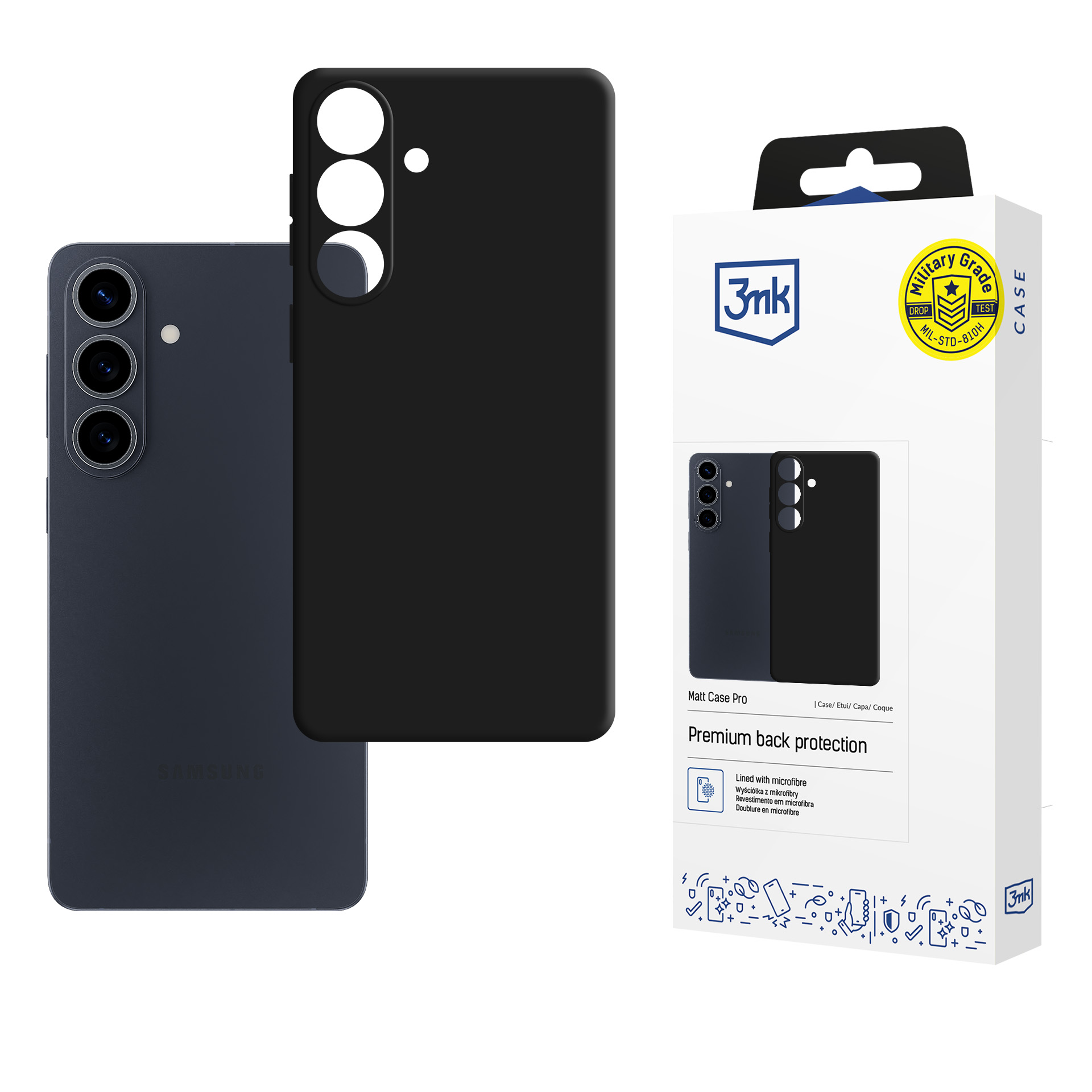 3mk Matt Case Pro for Samsung Galaxy S26 FE - Black