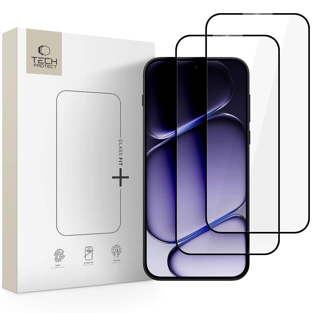 Комплект из 2 защитных стёкол Tech-Protect Glass Fit+ для OnePlus Nord 6 – чёрный
