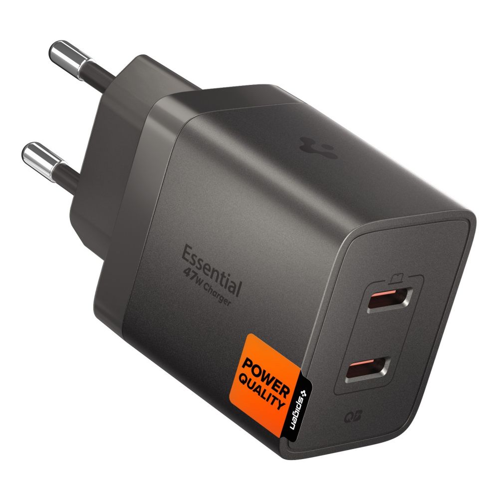 Spigen Essential EE472EU-GAN 2 pordiga 47 W seinalaadija – tumehall