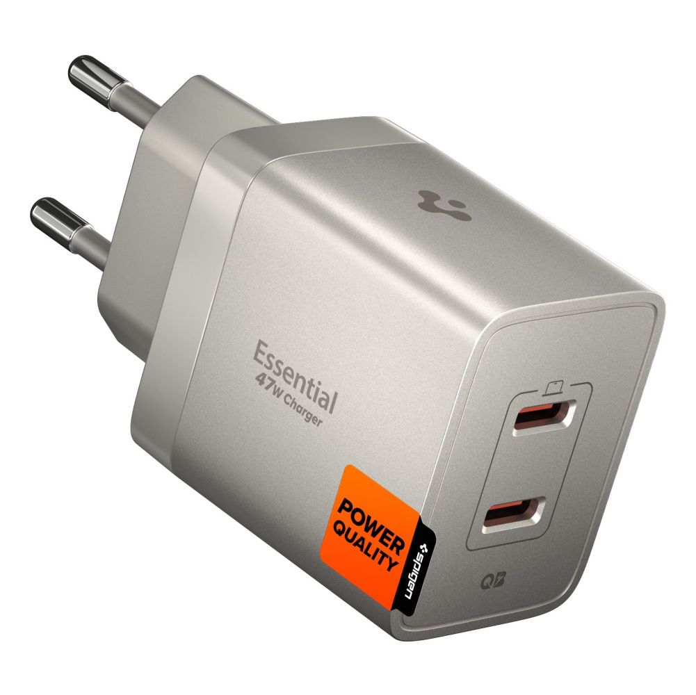 Spigen Essential EE472EU-GAN 2 pordiga 47 W seinalaadija – titaanivärvi