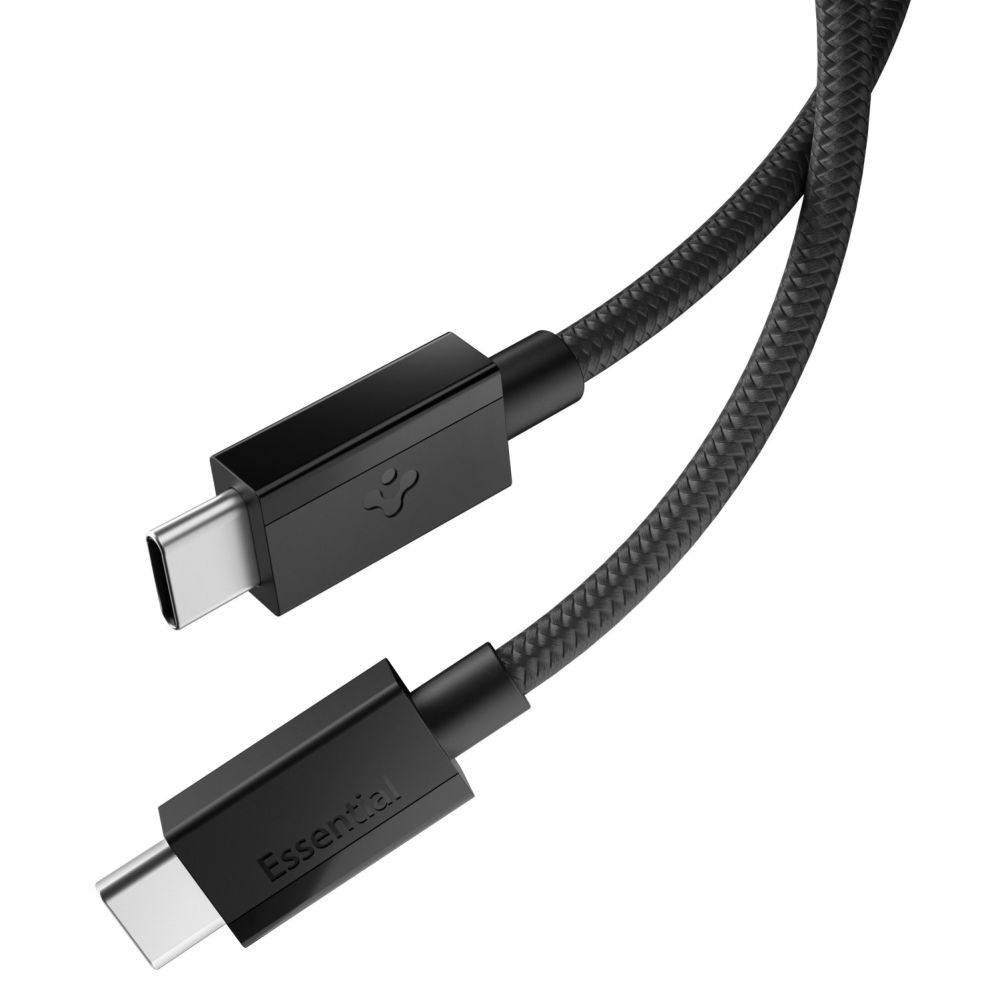 Spigen Essential EB6015CC USB-C kaabel, 60 W, 150 cm – must