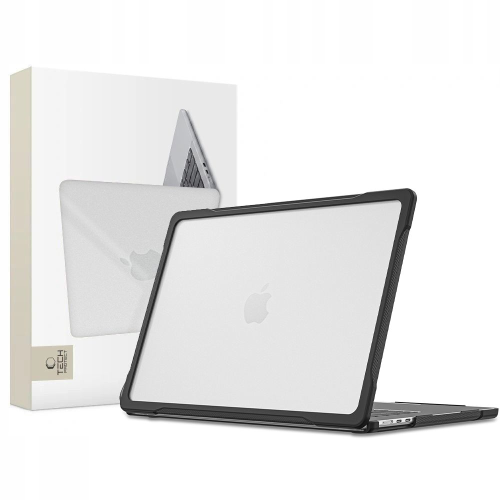 Tech-Protect Velar Case for MacBook Air 15" 2023 / 2024 / 2025 / 2026 - Transparent Black