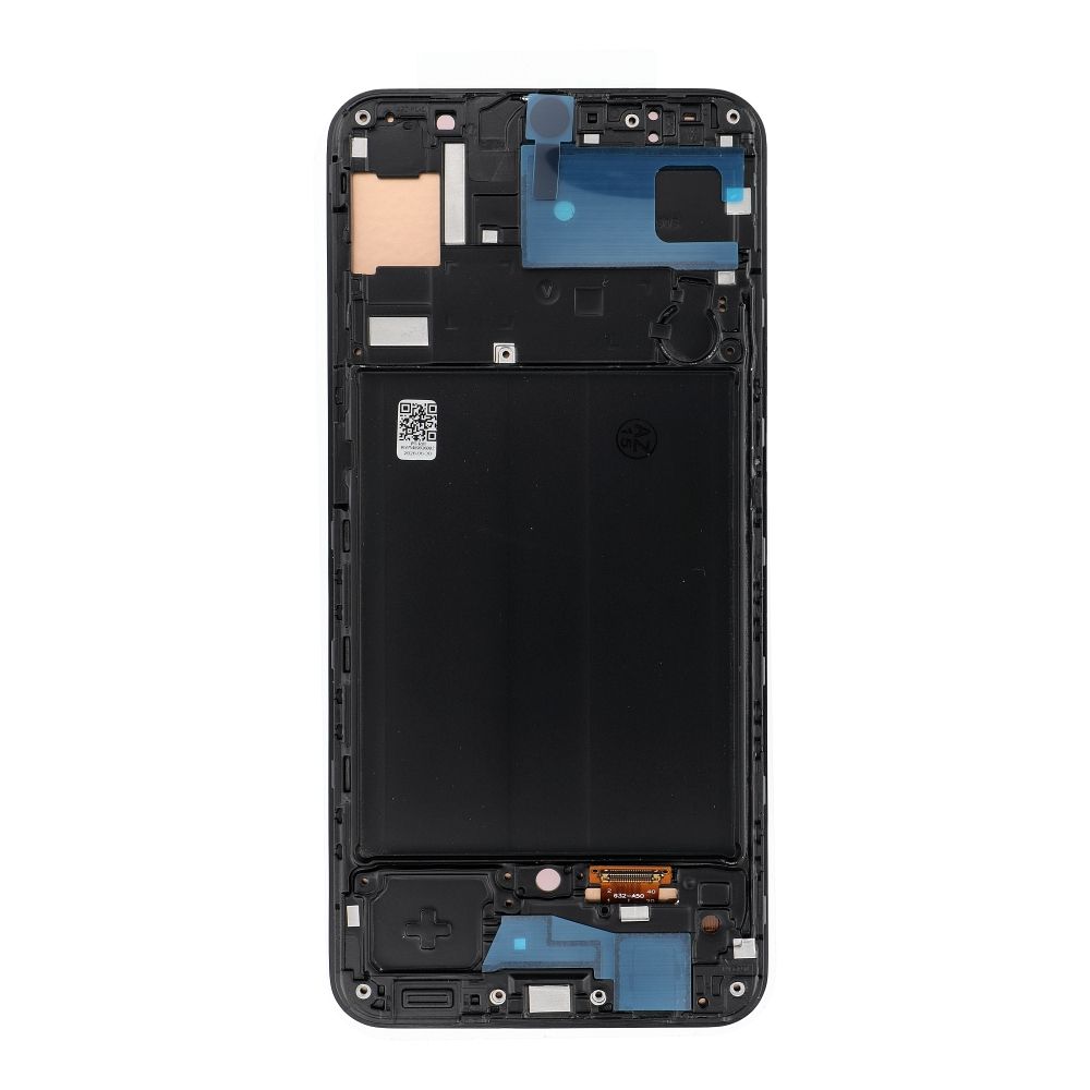 REWA OLED LCD-ekraan raamiga SAMSUNG A50 jaoks, must