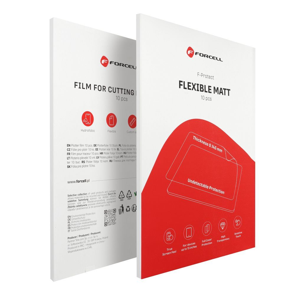 Kile lõikamismasinale Forcell F-Protect Flexible TABLET MATT tahvelarvutitele kuni 13" 10 tk