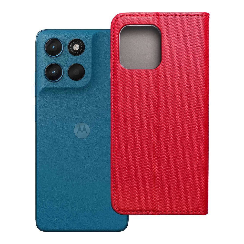 SMART CASE Book ümbris Motorola G57 POWER jaoks - punane