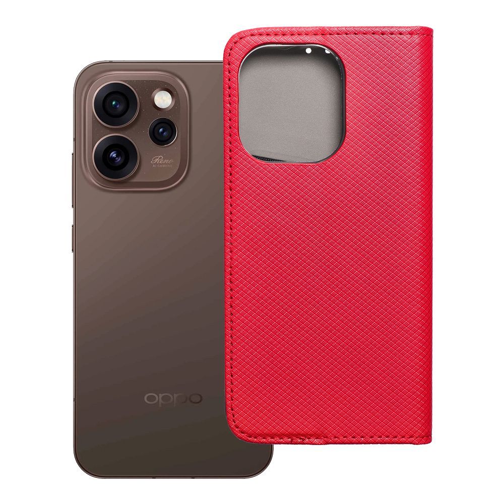 Klapiga ümbris Oppo Reno 15 PRO 5G Smart Case Book punane