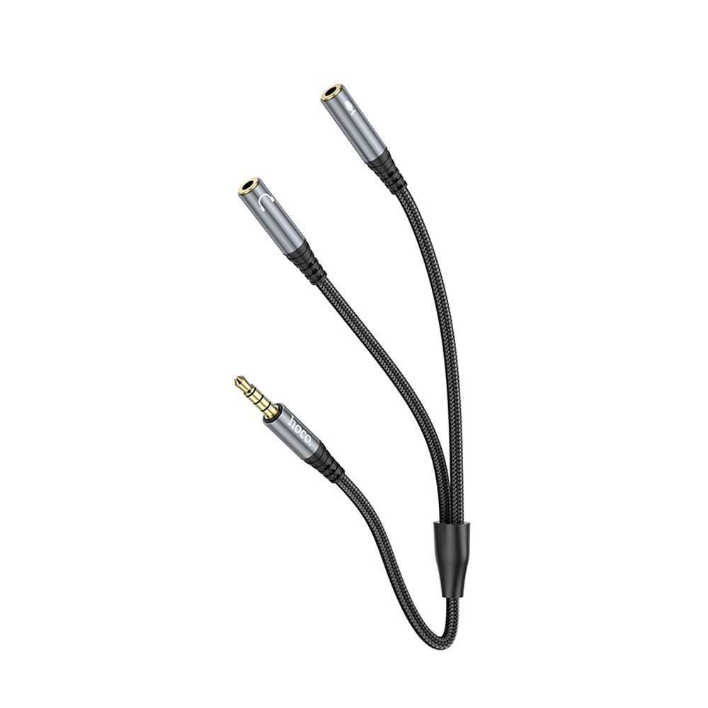 Kabel AUX 2w1 Jack 3,5 mm (męski) do 2 x Jack 3,5 mm (żeński) Hoco 0,25 m UPA21 hall (SC)
