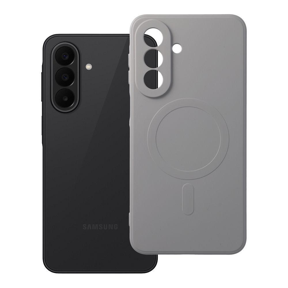 Чехол Samsung A27 Silicone Mag Cover совместимый с MagSafe (защита камеры) серый титан
