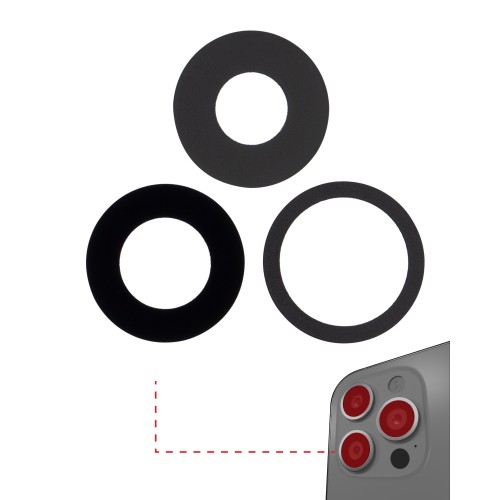 Rear Camera Lens Compatible With Apple iPhone 13 Pro / 13 Pro Max rear camera lens (3pcs) / PREMIUM /