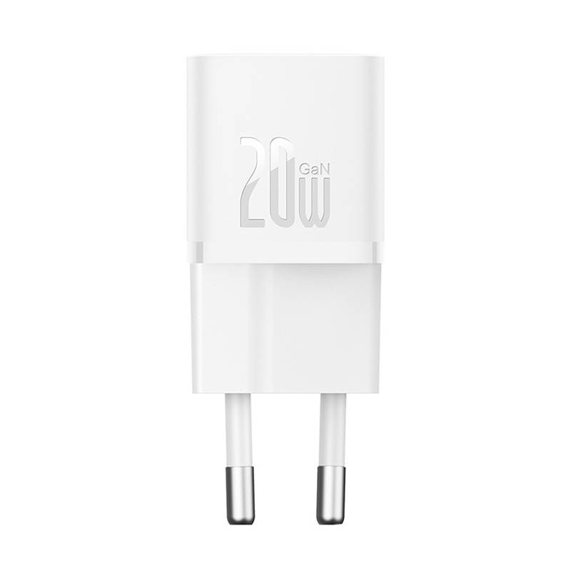 Мини сетевое зарядное устройство Baseus GaN5 20W (белое)