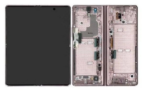LCD ekraan Samsung F916 Z Fold2 5G puuteekraani ja raamiga Mystic Bronze (sisemine) originaal (kasutatud B klass)