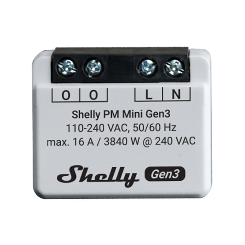 Контроллер Shelly PM Mini Gen3, WiFi/Bluetooth