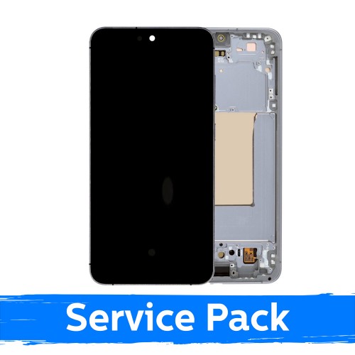 LCD ekraan ühilduv Samsung S731 S25 FE raamiga / Valge / (Service Pack)