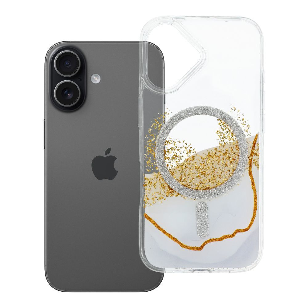 MagSafe'iga ühilduv Golden ümbris iPhone 17, valge