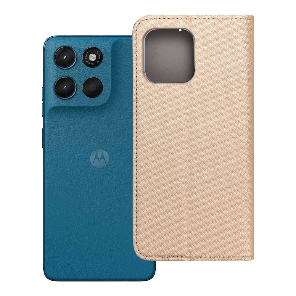 SMART CASE Book ümbris Motorola G57 POWER jaoks - kuldne