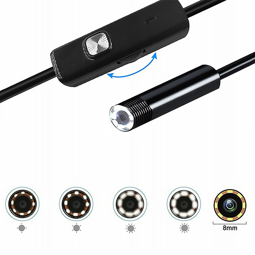 Endoskoobi kaamera 2m lääts 8/7/5.5mm USB-C/Micro-USB LTC