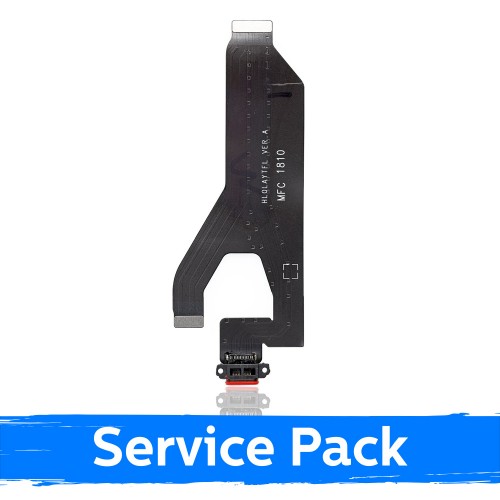 Charging Port Compatible With Huawei Mate 20 Pro with Flex / Plata (Service Pack)