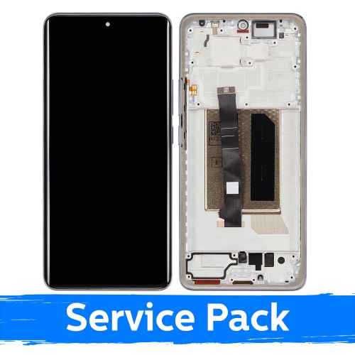LCD Display Compatible With Xiaomi Redmi Note 14 Pro+ 5G with Frame  / Lavender Purple / (Service Pack)