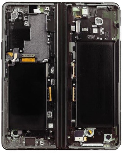 LCD ekraan Samsung F926 Z Fold3 5G puuteekraaniga (sisemine) Phantom Black originaal (kasutatud C klass)