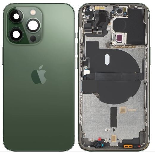 Aku kaas iPhone 13 Pro Alpine Green NFC laadimis-flex'i, mikrofoniga originaal (kasutatud Grade B)