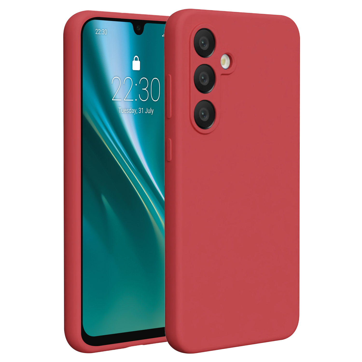 Etteri silikoonümbris Samsung Galaxy A36 5G, vaarikapunane