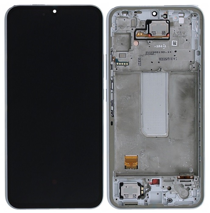 LCD ekraan Samsung A346 A34 5G 2023 puuteekraaniga ja raamiga hõbedane originaal (used Grade A)