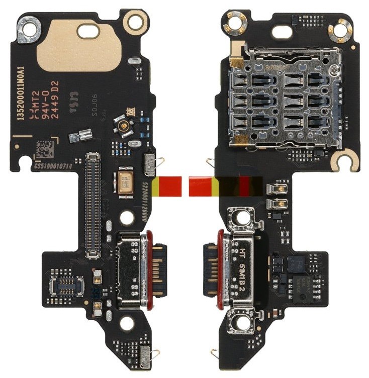 Flex Xiaomi Poco F7 Pro 5G with charging connector and microphone, SIM card contact original (service pack)