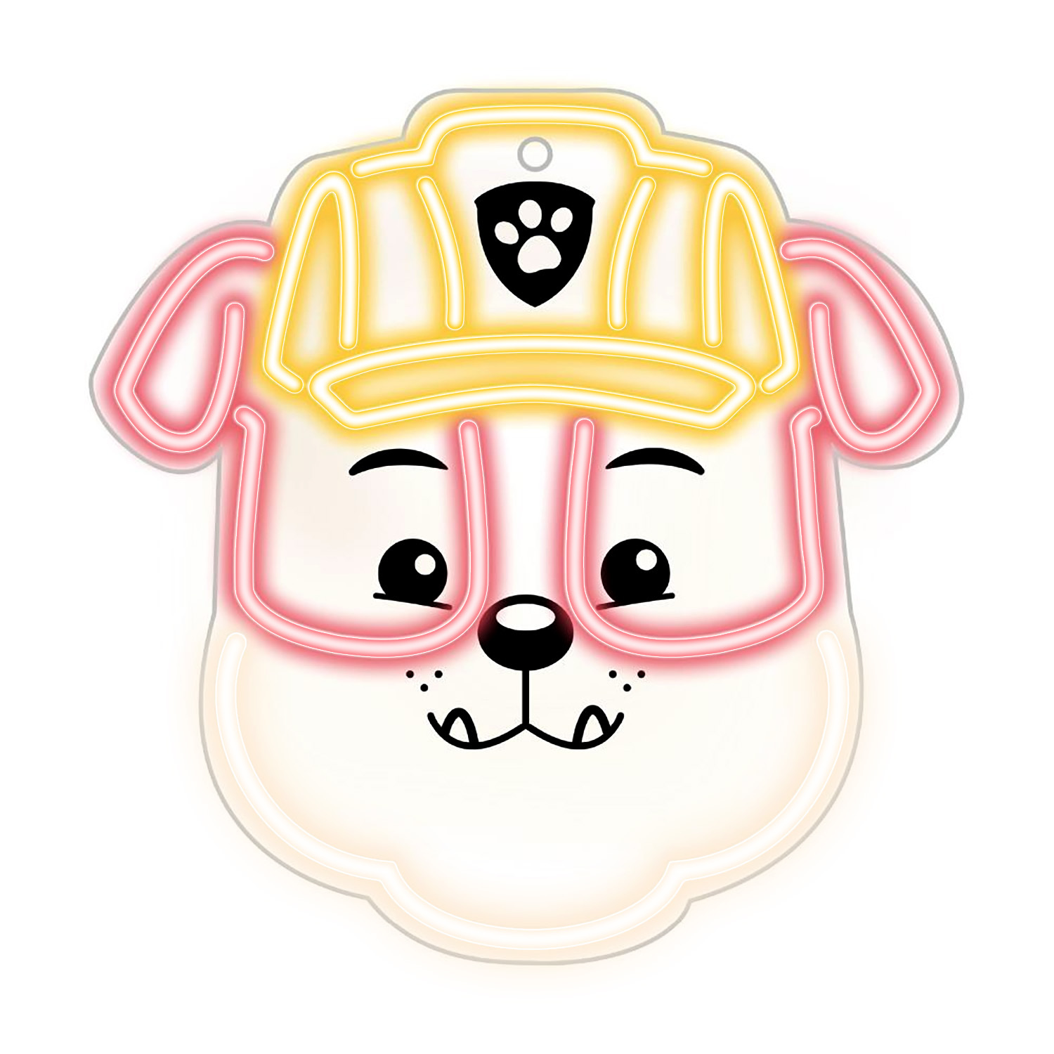 Riputatav Paw Patrol LED-neoonvalgusti pleksiklaasil – Rubble OW-130446