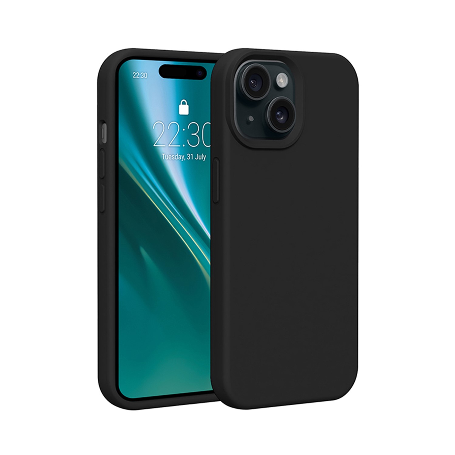 Etteri Silikoon Ümbris jaoks iPhone 15 6,1" must