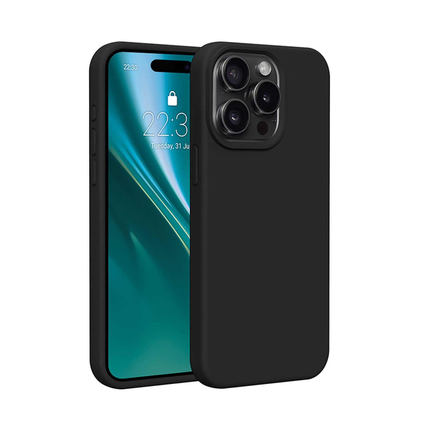 Etteri Silikoon Ümbris jaoks iPhone 15 Pro 6,1" must