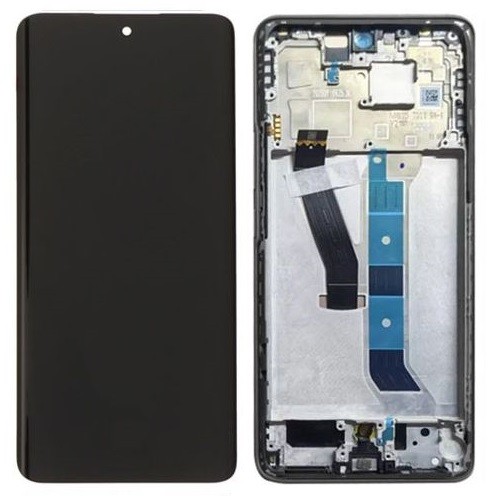 LCD screen Xiaomi Redmi Note 15 5G with touch screen with frame Black original (service pack)