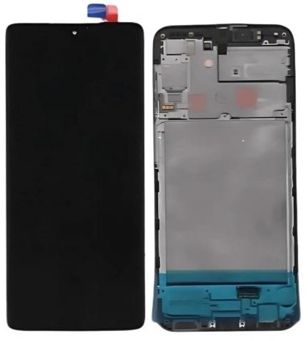 LCD screen Samsung A245 A24 4G with touch screen with frame Black original (service pack)