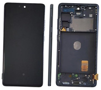 LCD screen Samsung G780/G781 S20 FE with touch screen and frame Cloud Navy original (service pack)