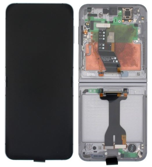 LCD ekraan Samsung F741 Z Flip6 5G puuterekraaniga (Sisemine) hõbedane originaal (service pack)