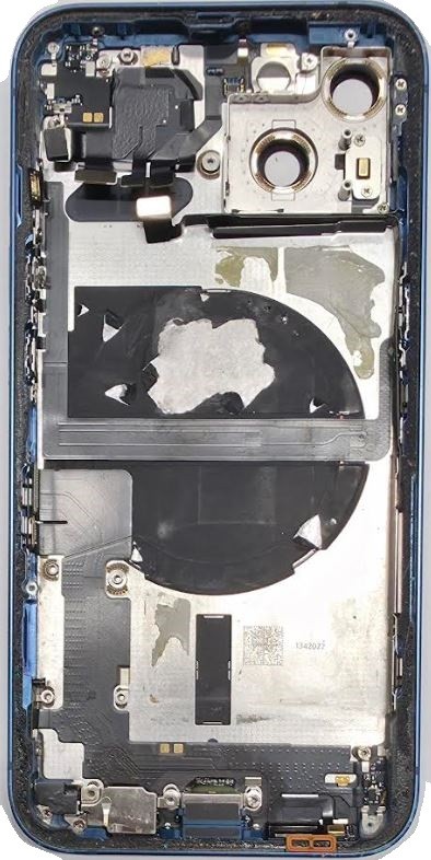 Aku kaas iPhone 13 Blue NFC laadimis-flex'i, mikrofoniga originaal (kasutatud Grade C)