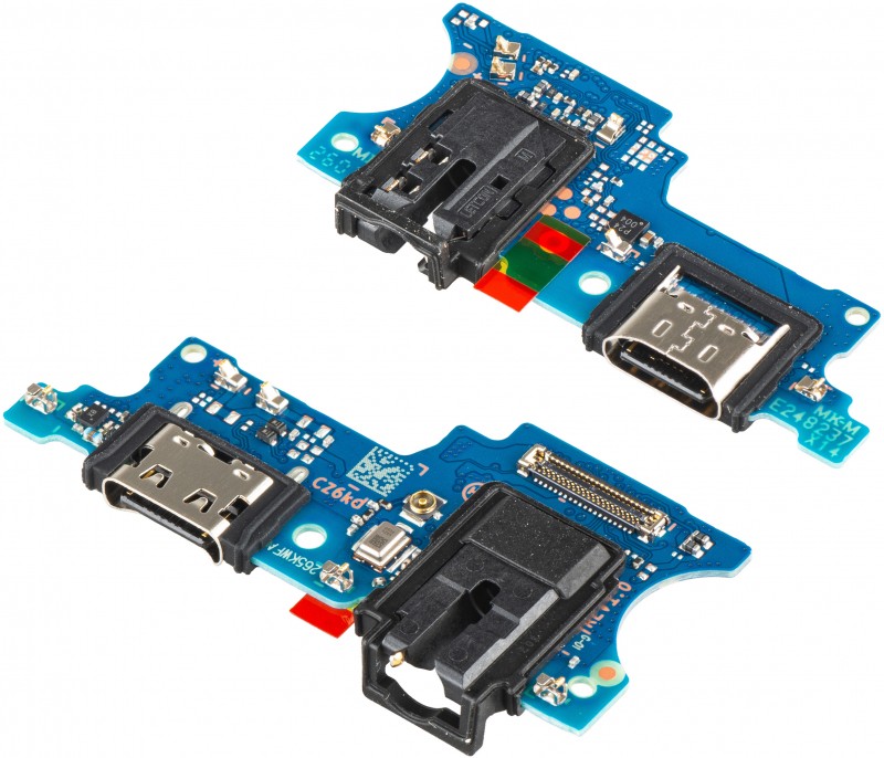 Flex Samsung A075 A07 pistiku, mikrofoni, kõrvaklappide pesa jaoks originaal (service pack)