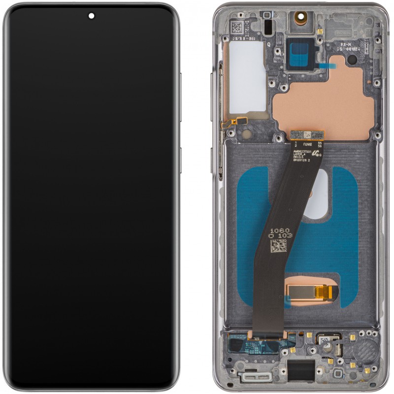 LCD ekraan Samsung G981F/G980F S20 puuteekraani ja raamiga Cloud Blue originaal (komplekteeritud service pack)