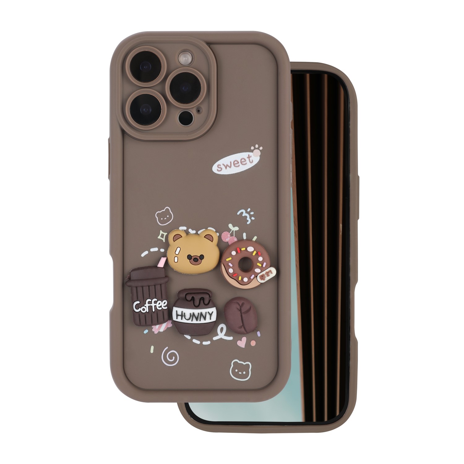 Чехол Ultra Trendy 3D для iPhone 16 Pro 6,3" кофейный